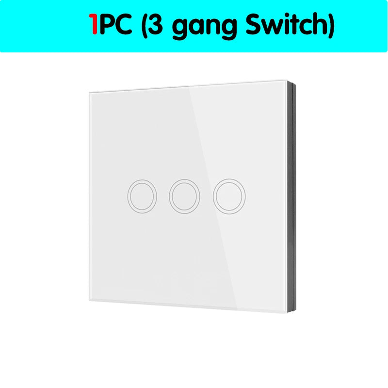 Smart Touch Light Switch | Wireless LED, Remote Control, 1/2/3-Gang - Merelux Store