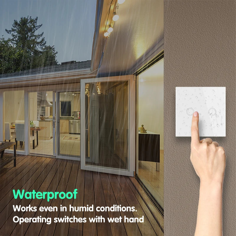 Smart Touch Light Switch | Wireless LED, Remote Control, 1/2/3-Gang - Merelux Store