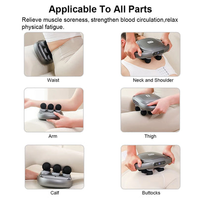 Fascia Massage Gun | 6-Head High-Frequency Muscle & Shoulder Relief - Merelux Store