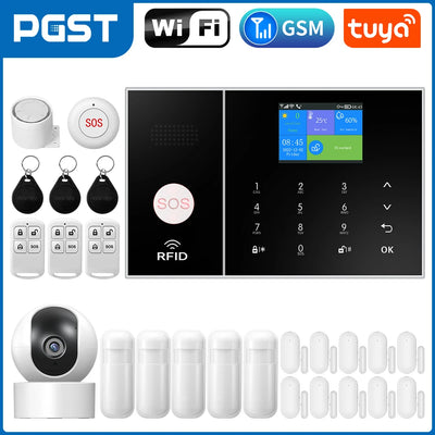 PGST Smart Alarm System | WIFI GSM, Door & Motion Sensors, Alexa & Tuya Control