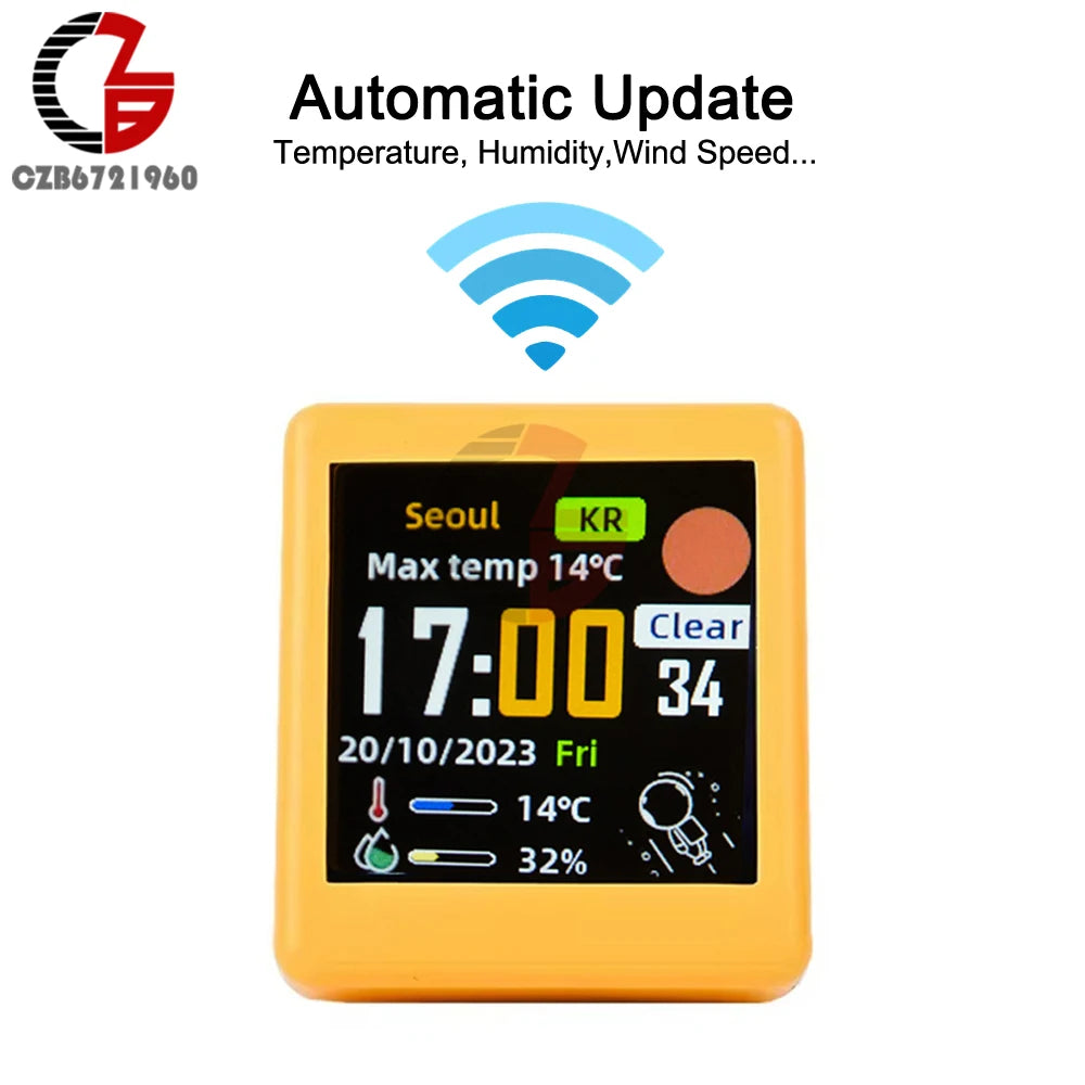 Smart WiFi Weather Station | Temp, Humidity, and Alarm Clock - Merelux Store