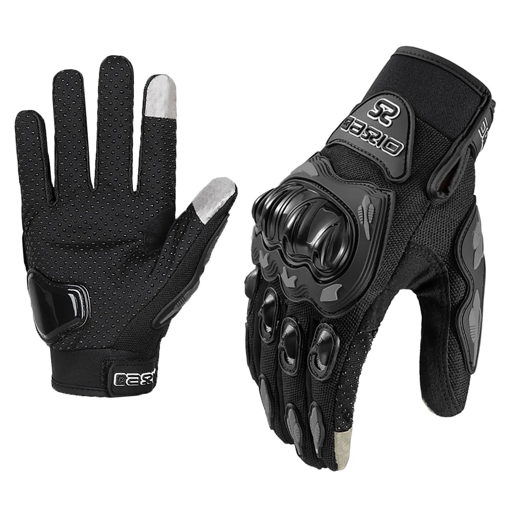 Breathable Full-Finger Motorcycle Gloves | Non-Slip, Touch Screen - Merelux Store