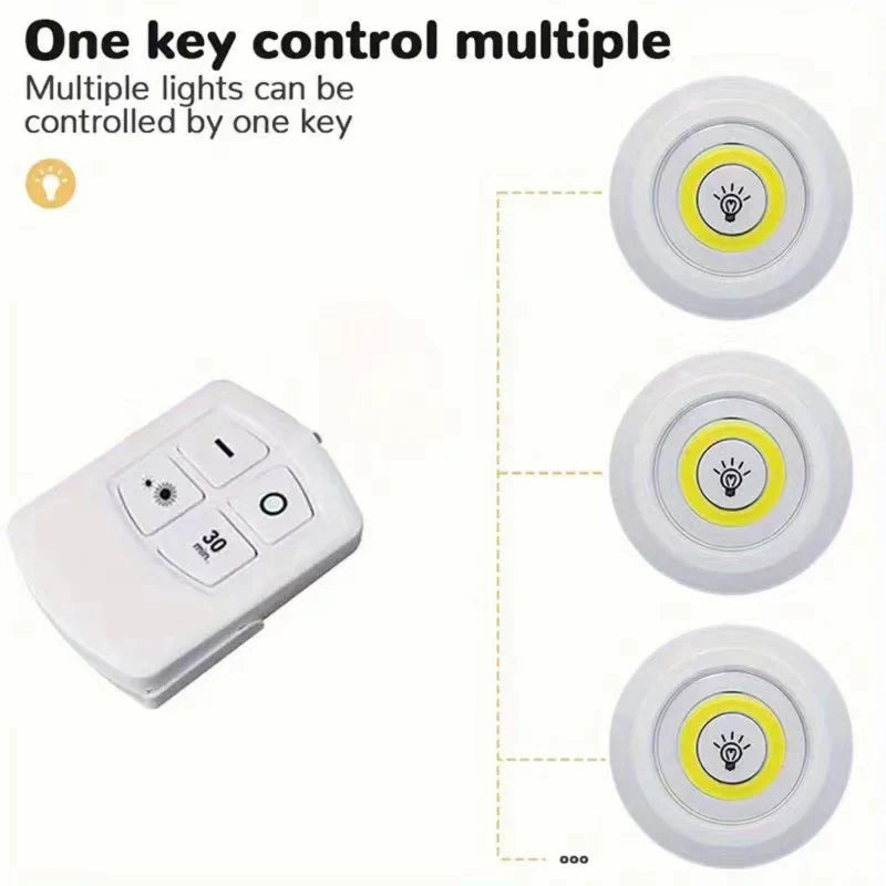 Dimmable LED Under Cabinet Light | Battery-Operated with Remote - Merelux Store