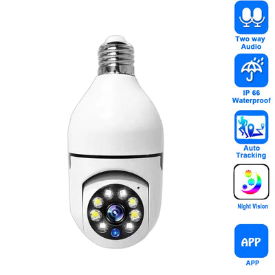 WiFi E27 Bulb with HD Camera | Night Vision, Audio & Motion Detection - Merelux Store