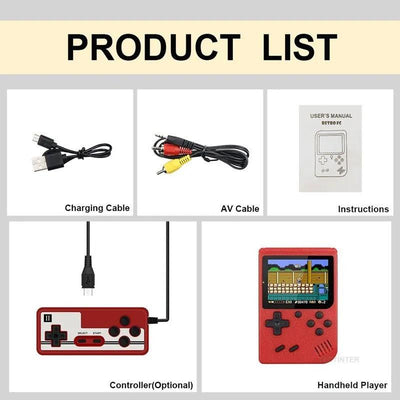 Retro Mini Game Console – 500 Games, 3.0" LCD - Merelux Store
