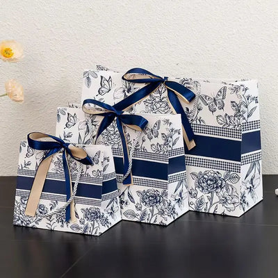 Floral Gift Bags | Fashion Tote with Ribbon for Clothing & Gifts - Merelux Store