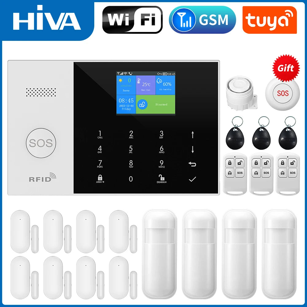 GSM WiFi Alarm System | Motion Sensor, Tuya App Control (PG105) - Merelux Store