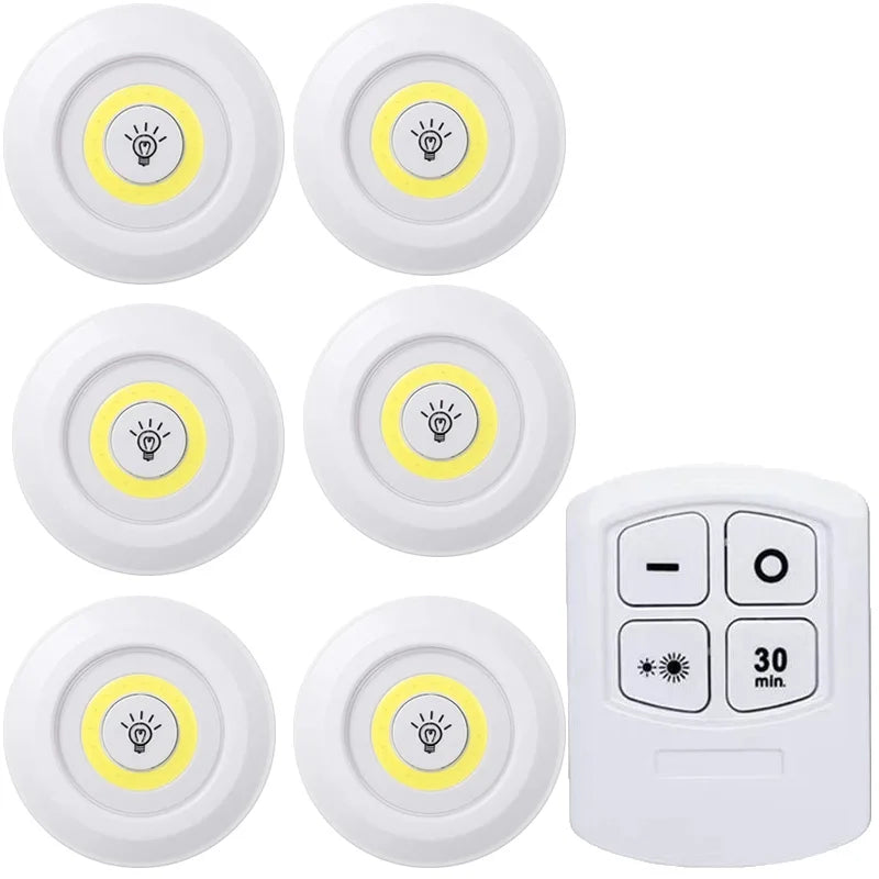 Dimmable LED Under Cabinet Light | Battery-Operated with Remote - Merelux Store