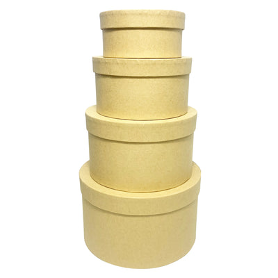 Yellow Gift Box Set | Round Nesting Boxes for Birthdays & Weddings - Merelux Store