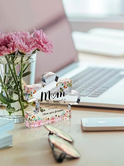 Gifts for Mom - Cute Engraved Acrylic Block Puzzle Piece - Merelux Store