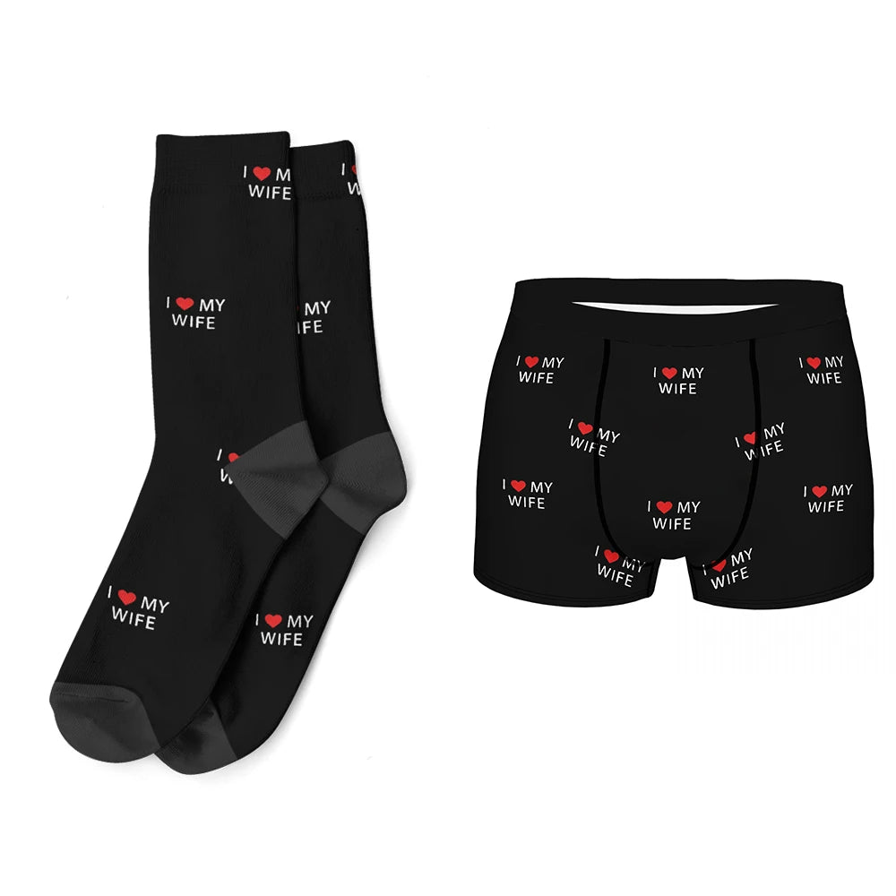 Custom Face Boxer Shorts & Socks (Multi-Color) - Merelux Store