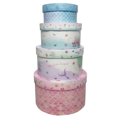 Yellow Gift Box Set | Round Nesting Boxes for Birthdays & Weddings - Merelux Store