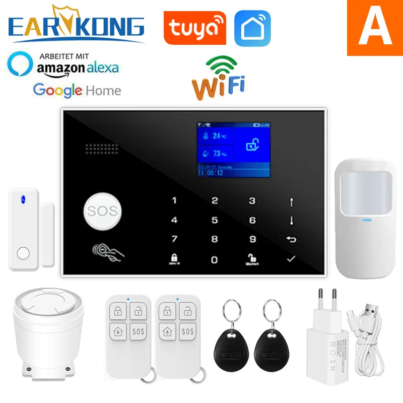 WiFi GSM Alarm System | Motion & Door Sensors, Tuya & Alexa Control - Merelux Store