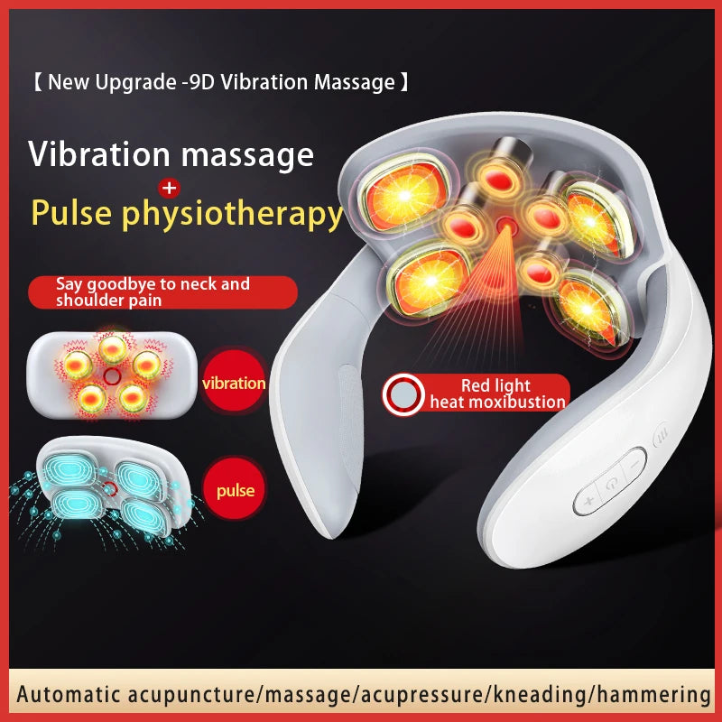 Portable Smart Neck & Shoulder Massager with Heat & Vibration - Merelux Store