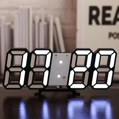 3D Digital Wall Clock | LED Night Mode, Adjustable for Home Decor - Merelux Store