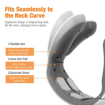 Electric Neck & Shoulder Pulse Massager – 4 Head TENS, Magnetic Pulse - Merelux Store