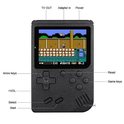 Retro Mini Game Console – 500 Games, 3.0" LCD - Merelux Store