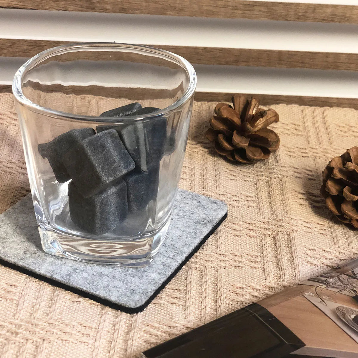 Whiskey Gift Set for Men | Granite Chilling Stones for Father’s Day & Birthdays - Merelux Store