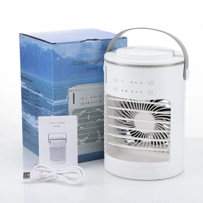 Mini USB Air Cooler | Portable Cooling Fan with Humidifier for Bedroom - Merelux Store