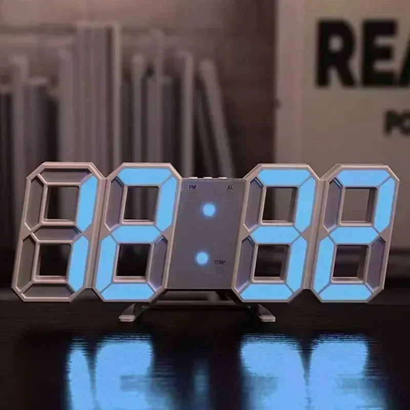 3D Digital Wall Clock | LED Night Mode, Adjustable for Home Decor - Merelux Store