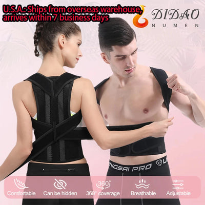 Back Posture Corrector & Shoulder Support Belt for Pain Relief - Merelux Store
