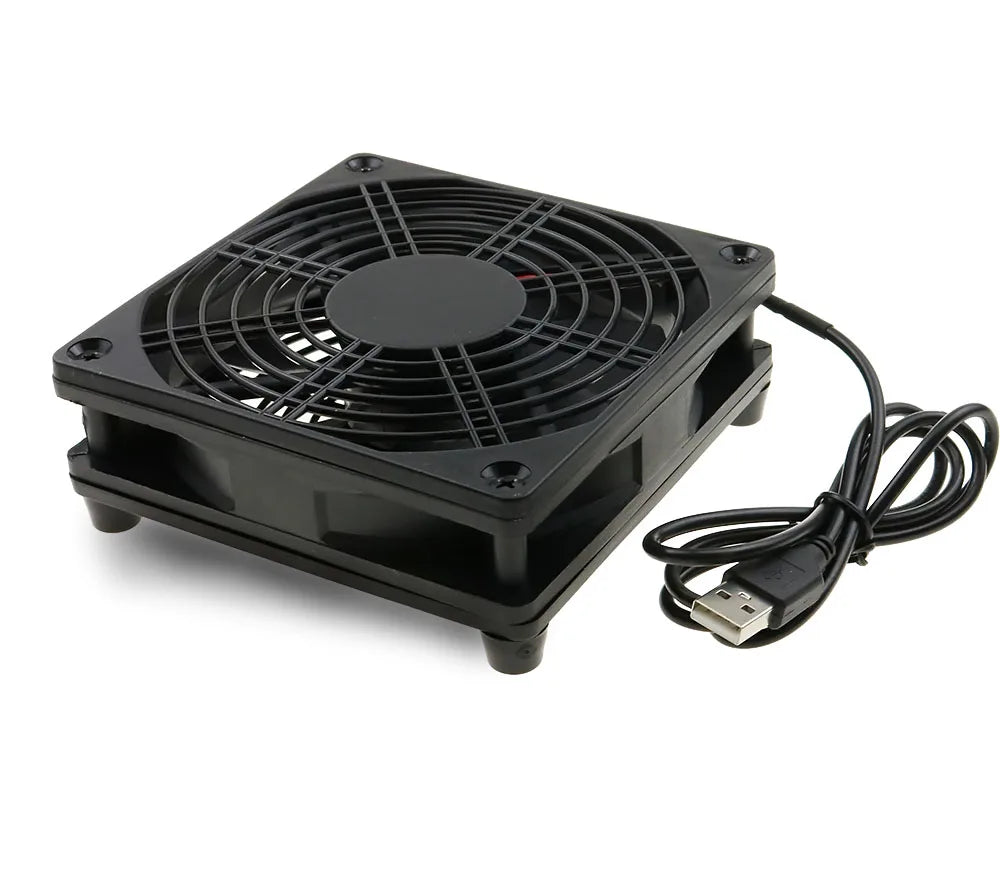 Router Cooling Fan | DIY PC & TV Box, Silent USB, 120mm/240mm with Net - Merelux Store