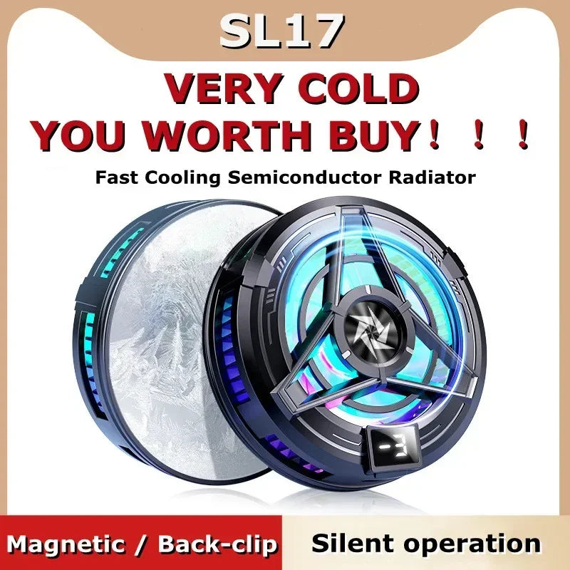 SL17 Magnetic Phone Cooler | 2-in-1 Fast Cooling for iOS & Android - Merelux Store