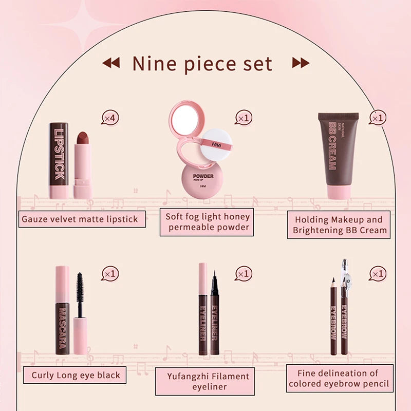 HiVi Makeup Gift Box | Lipstick, Powder & Glue Set for Valentine's Day