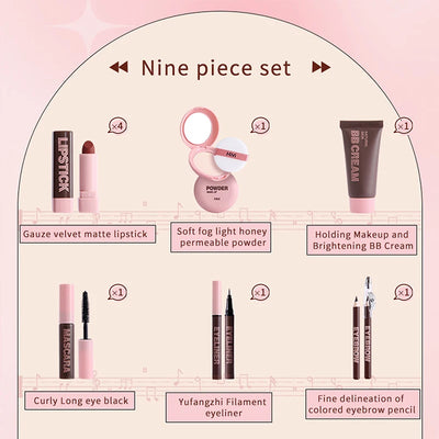 HiVi Makeup Gift Box | Lipstick, Powder & Glue Set for Valentine's Day