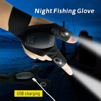 LED Flashlight Gloves | Rechargeable, Perfect for Fishing, Camping & Gifts - Merelux Store