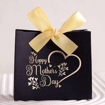 5Pcs Mother’s Day Gift Boxes | Pink & White with Gold Print & Ribbon - Merelux Store