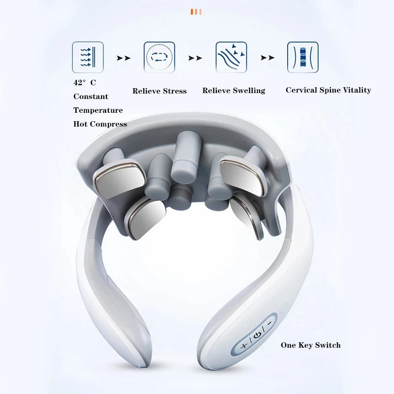 Portable Smart Neck & Shoulder Massager with Heat & Vibration - Merelux Store