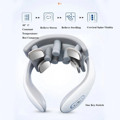 Portable Smart Neck & Shoulder Massager with Heat & Vibration - Merelux Store
