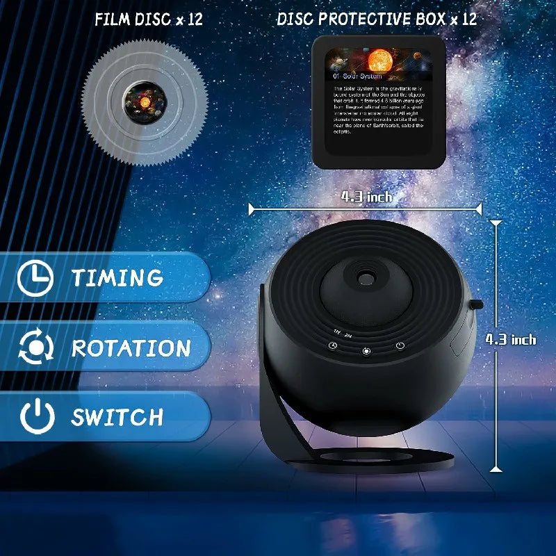 LED Galaxy Projector | 360° Rotating Starry Sky Lamp, Planetarium Night Light - Merelux Store