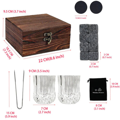 Whiskey Gift Set for Men | Granite Chilling Stones for Father’s Day & Birthdays - Merelux Store