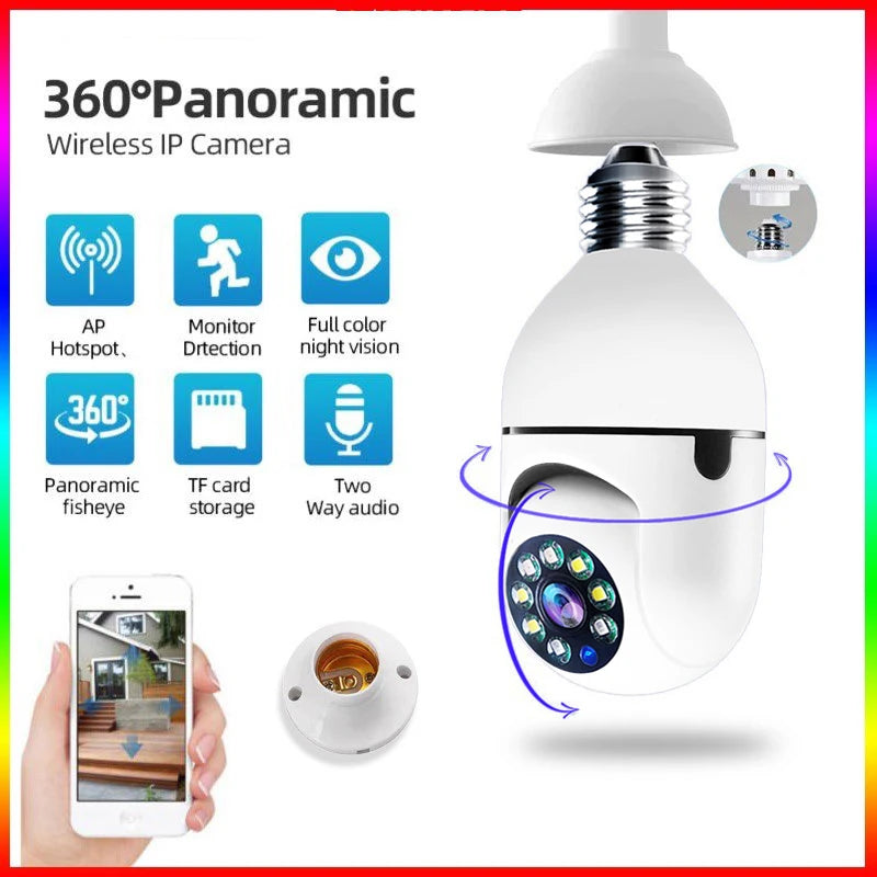 WiFi E27 Bulb with HD Camera | Night Vision, Audio & Motion Detection - Merelux Store