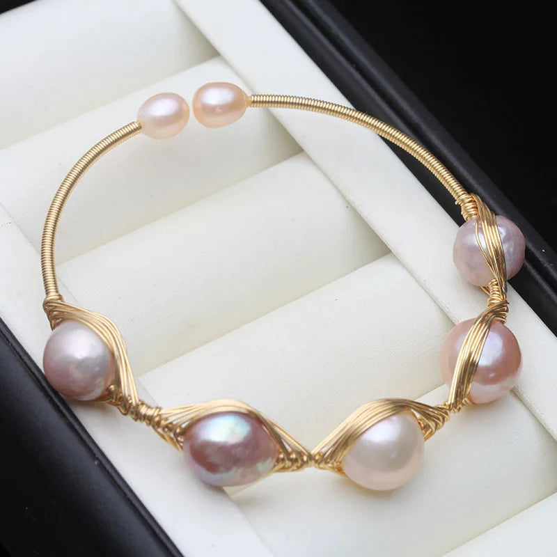 14k Gold-Plated Pearl Bracelet for Women | Perfect Gift for Mom - Merelux Store