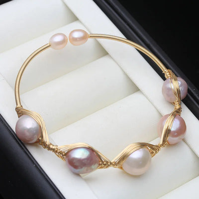 14k Gold-Plated Pearl Bracelet for Women | Perfect Gift for Mom - Merelux Store