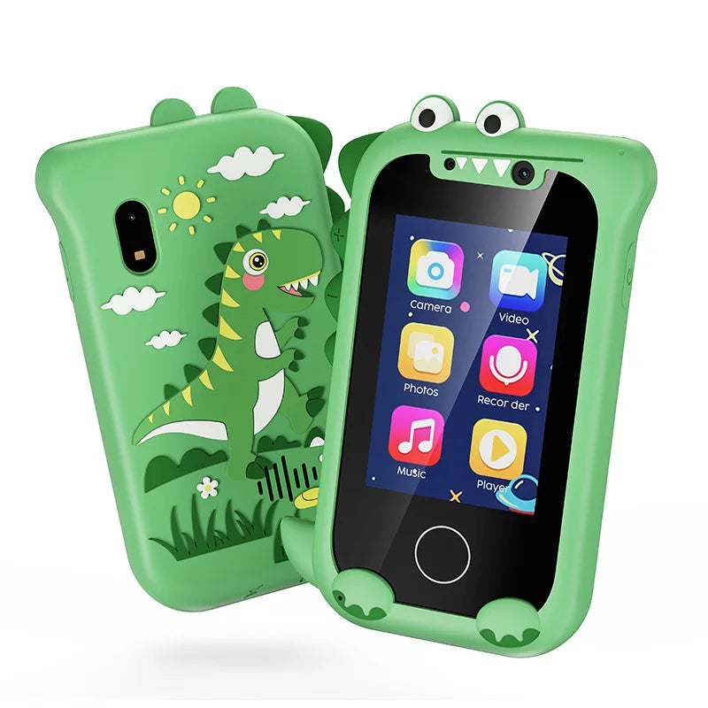 Dual camera, MP3 player, games, and touchscreen for kid's