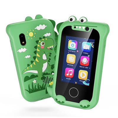 Dual camera, MP3 player, games, and touchscreen for kid's