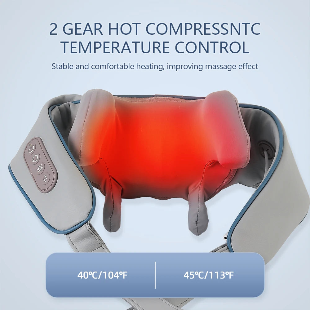 Foreverlily Wireless Neck & Back Kneading Massager. - Merelux Store