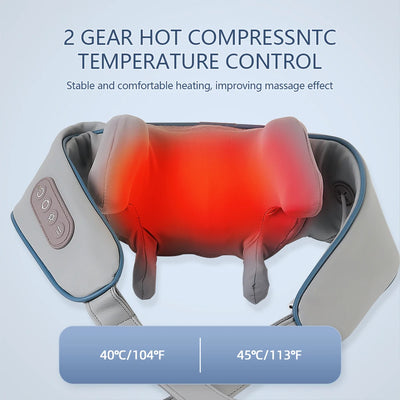 Foreverlily Wireless Neck & Back Kneading Massager. - Merelux Store