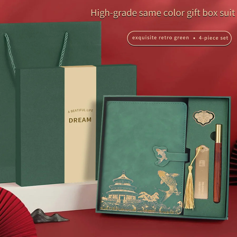 Notebook Gift Set – Premium Box with Bookmark & Pen - Merelux Store