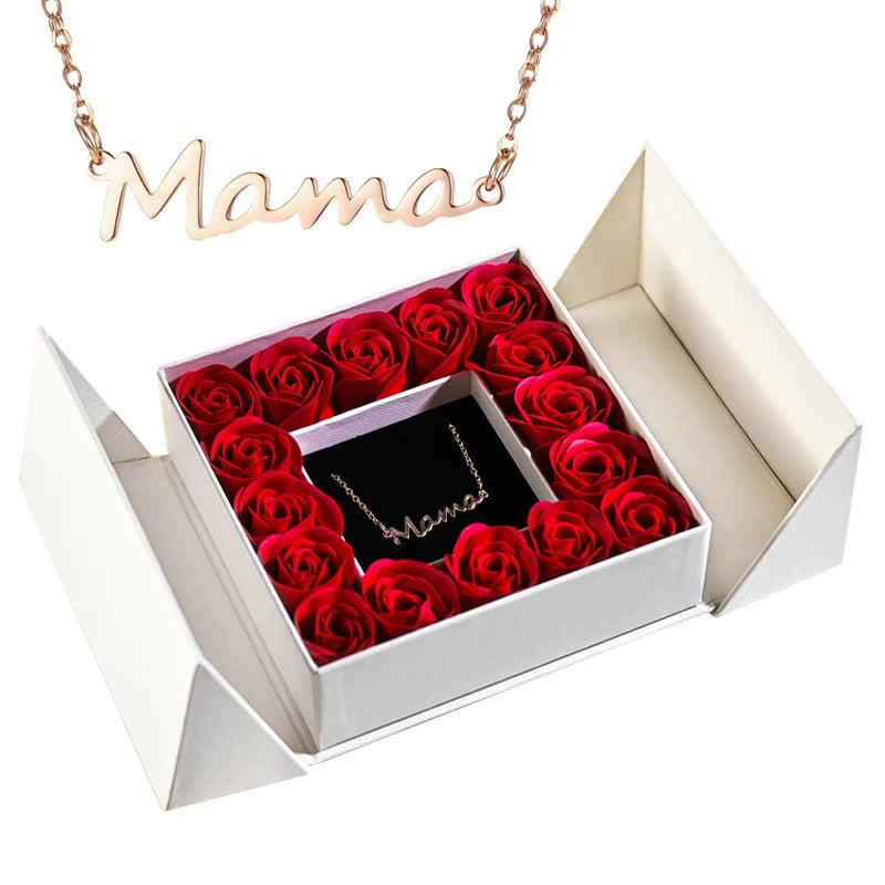 Pendant Necklace & Eternal Rose Box | Great for Mother’s Day & Anniversaries - Merelux Store