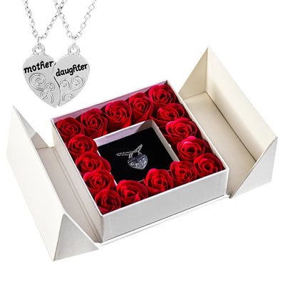 Pendant Necklace & Eternal Rose Box | Great for Mother’s Day & Anniversaries - Merelux Store