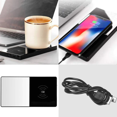 2-in-1 Heating Mug & Wireless Charger | Electric for Phone & Office - Merelux Store