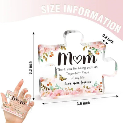 Gifts for Mom - Cute Engraved Acrylic Block Puzzle Piece - Merelux Store