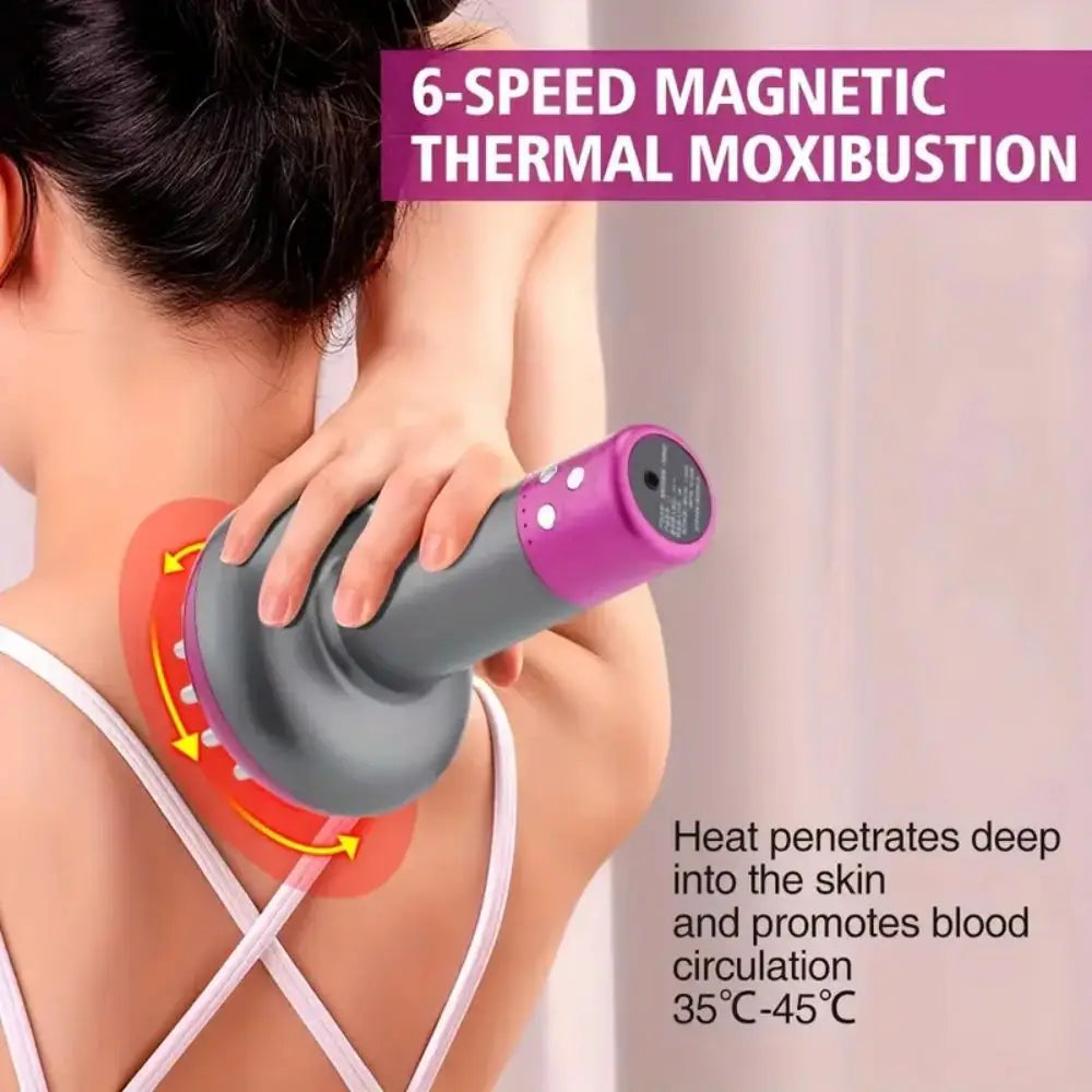 Heated Metal Back Massager & Smart Guasha Brush for Relaxation. - Merelux Store