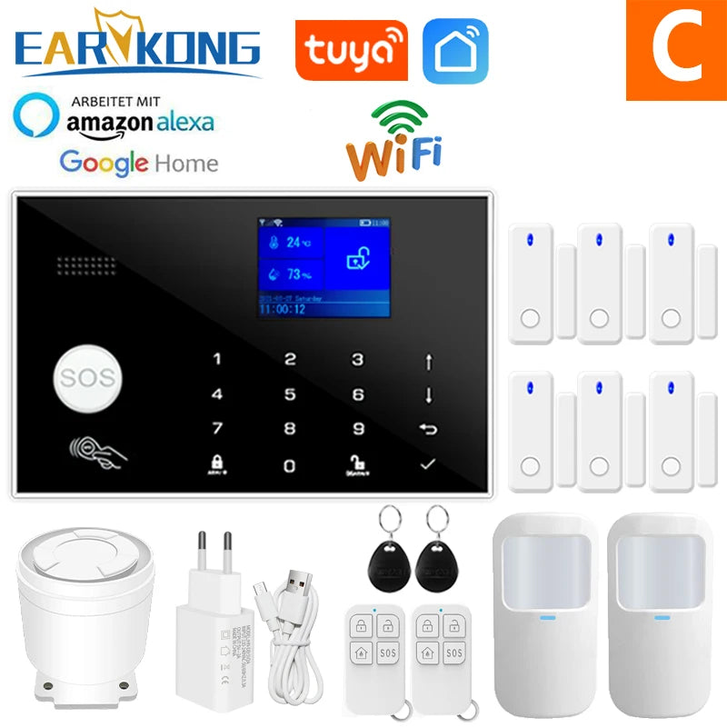 WiFi GSM Alarm System | Motion & Door Sensors, Tuya & Alexa Control - Merelux Store