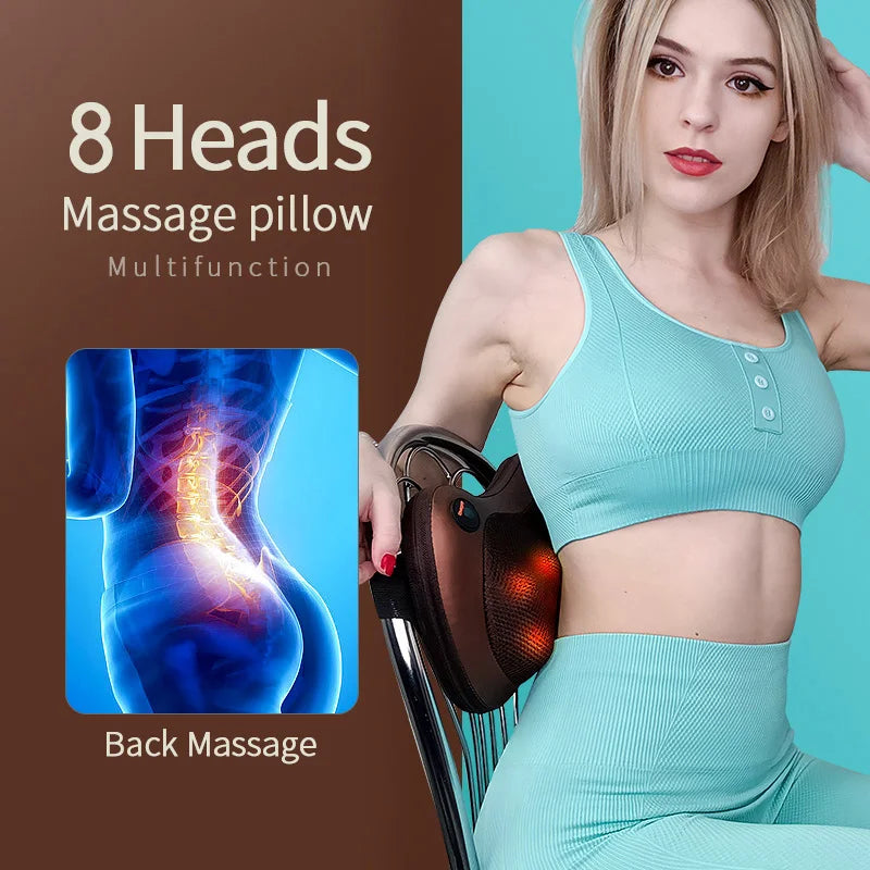 Shiatsu Neck & Back Massager – Electric Pillow for Full-Body Relaxation - Merelux Store